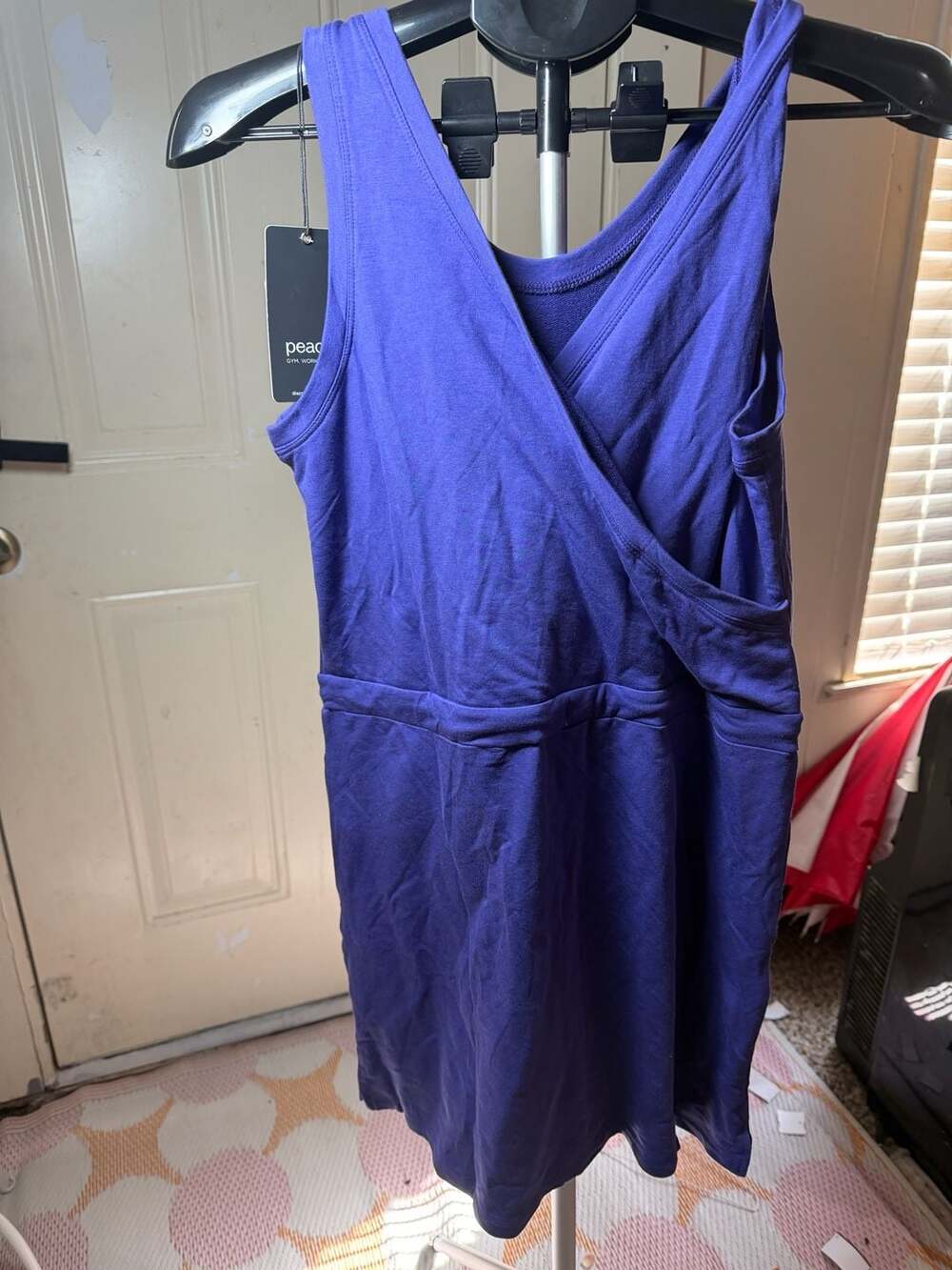 Peach Helios Dress Deep Violet Size S Sleeveless Bamboo Eco-Friendly Wrap